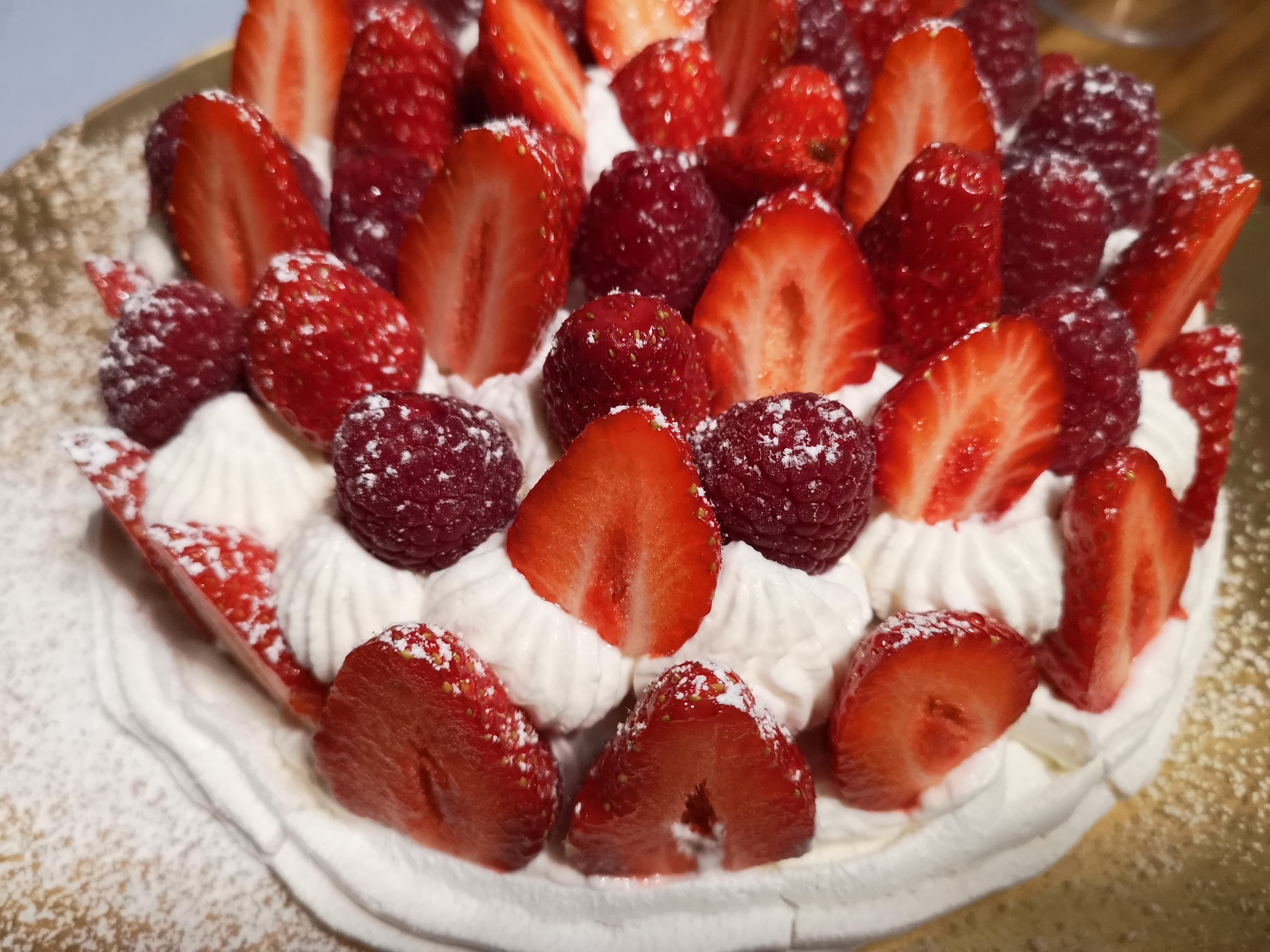 Pavlova dressée - vue du dessus